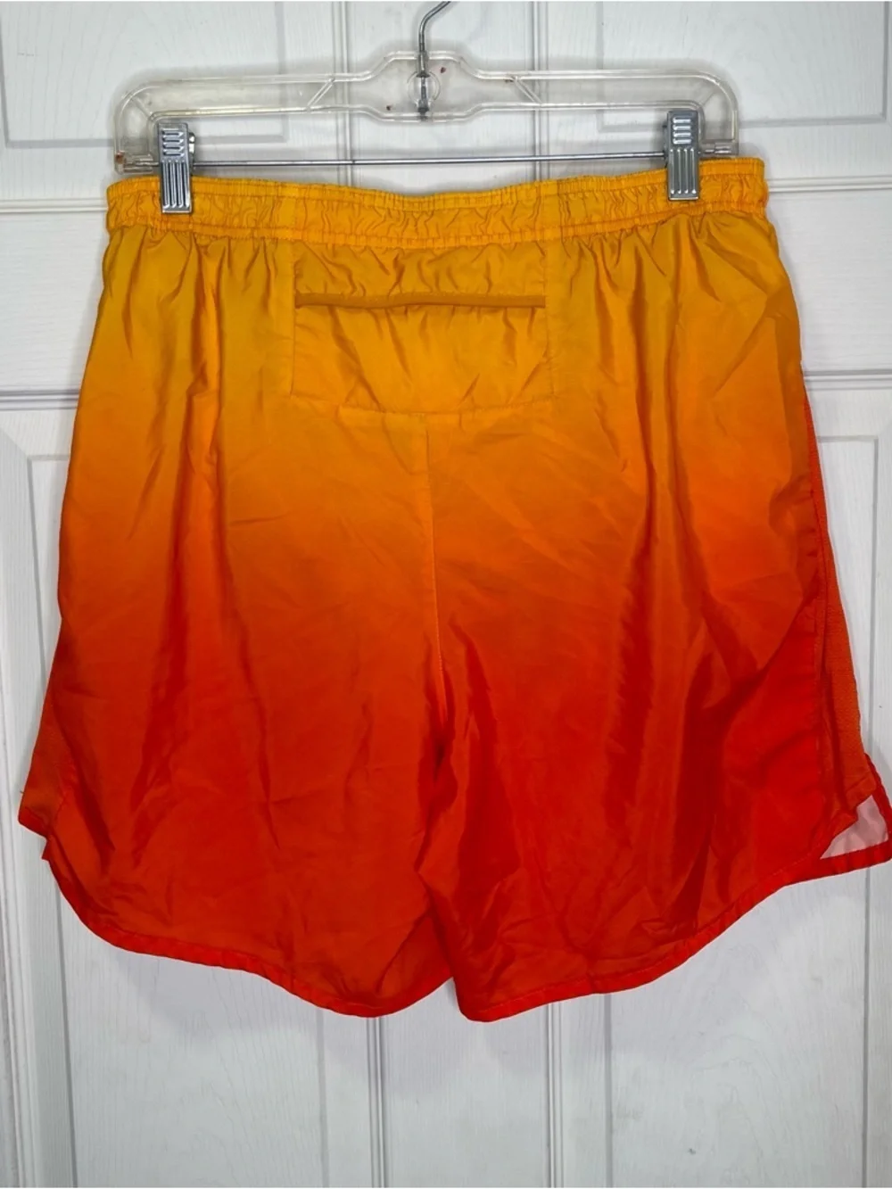Nike Sportswear Pinwheel Challenger Shorts Mens XL Orange Lined Running Gym